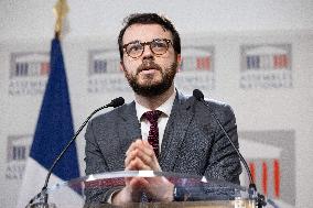 PS press conference at the National Assembly - Paris RL