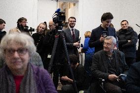 PS press conference at the National Assembly - Paris RL