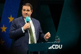 Friedlich Merz Rally For Upcoming Election In Bonn And Counter Protest