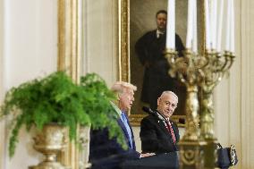 US President Trump welcomes Israeli Prime Minister Netanyahu to the White House
