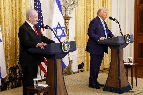 US President Trump welcomes Israeli Prime Minister Netanyahu to the White House