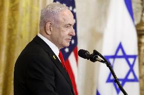 US President Trump welcomes Israeli Prime Minister Netanyahu to the White House