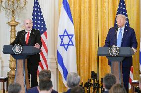 DC: Presidents Trump and Netanyahu hold a Gaza Strip press conference