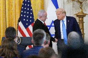 DC: Presidents Trump and Netanyahu hold a Gaza Strip press conference