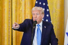 DC: Presidents Trump and Netanyahu hold a Gaza Strip press conference