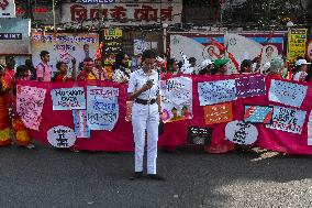 Protest Against Violence Over Woman In India.