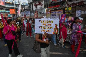 Protest Against Violence Over Woman In India.