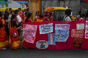 Protest Against Violence Over Woman In India.