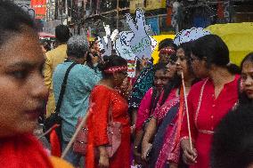 Protest Against Violence Over Woman In India.