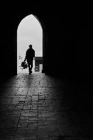 Silhouette Under The Archway – Perugia