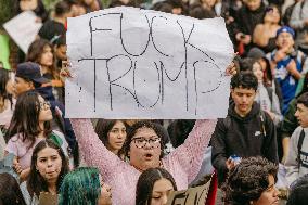 Student-Led Demonstration Against Trump’s Policies - LA