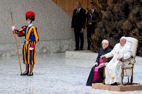 Pope Francis Leads His Weekly General Audience In The Paul VI Hall