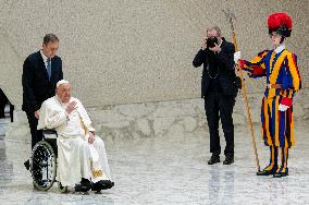 Pope Francis Leads His Weekly General Audience In The Paul VI Hall