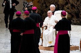 Pope Francis Leads His Weekly General Audience In The Paul VI Hall