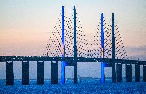 ÖRESUND BRIDGE IN MOURNING LIGHT