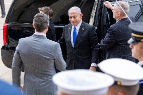 US Secretary of Defense Pete Hegseth meets with Israeli Prime Minister Benjamin Netanyahu