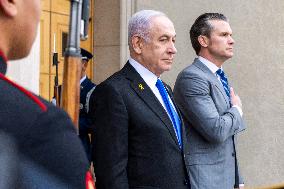 US Secretary of Defense Pete Hegseth meets with Israeli Prime Minister Benjamin Netanyahu