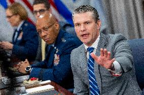 US Secretary of Defense Pete Hegseth meets with Israeli Prime Minister Benjamin Netanyahu