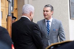 US Secretary of Defense Pete Hegseth meets with Israeli Prime Minister Benjamin Netanyahu