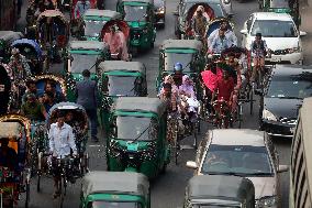 Severe Traffic Jam In Dhaka