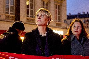 Actress Judith Godreche Seen During A Gathering From The NousToutes Collective