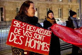 Activists From The NousToutes Collective Displaying The 1036 Names Victims Of Femicide