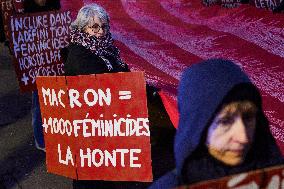 Activists From The NousToutes Collective Displaying The 1036 Names Victims Of Femicide