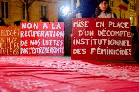 Activists From The NousToutes Collective Displaying The 1036 Names Victims Of Femicide