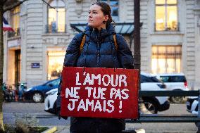 Activists From The NousToutes Collective Displaying The 1036 Names Victims Of Femicide