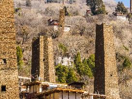 Ancient Stone Watchtower Complex in Ganzi