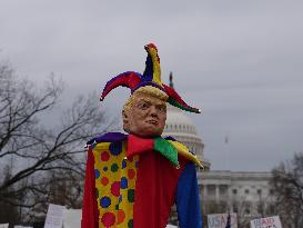 Protesters Gathered At The US Capitol To Oppose Cuts To The US Agency For International Development