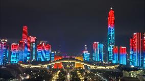 Landmark Buildings Light Show in Shenzhen