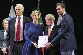 IOC chief Bach attends Milan-Cortina Olympics event