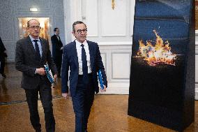 Bruno Retailleau gives a press conference to present a campaign against narcobanditism - Paris RL