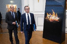 Bruno Retailleau gives a press conference to present a campaign against narcobanditism - Paris RL