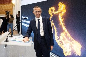 Bruno Retailleau gives a press conference to present a campaign against narcobanditism - Paris RL