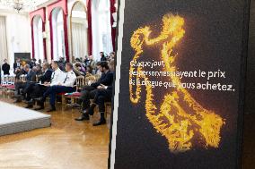 Bruno Retailleau gives a press conference to present a campaign against narcobanditism - Paris RL