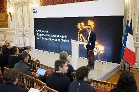 Bruno Retailleau gives a press conference to present a campaign against narcobanditism - Paris RL