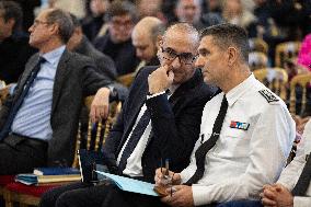 Bruno Retailleau gives a press conference to present a campaign against narcobanditism - Paris RL