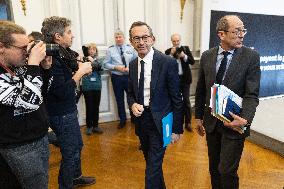 Bruno Retailleau gives a press conference to present a campaign against narcobanditism - Paris RL