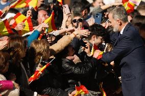 Royals Visit Caravacas de la Cruz - Spain