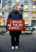 Protest Against Feminicides at French National Assembly - Paris