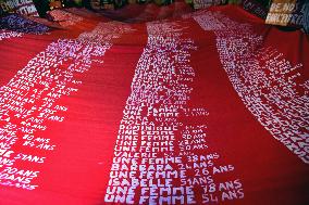 Protest Against Feminicides at French National Assembly - Paris