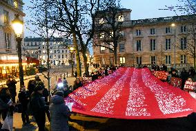 Protest Against Feminicides at French National Assembly - Paris