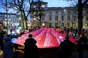 Protest Against Feminicides at French National Assembly - Paris
