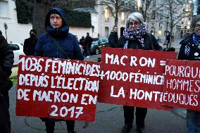 Protest Against Feminicides at French National Assembly - Paris