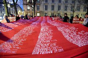 Protest Against Feminicides at French National Assembly - Paris