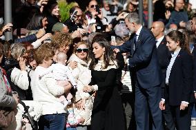 Royals Visit Caravacas de la Cruz - Spain