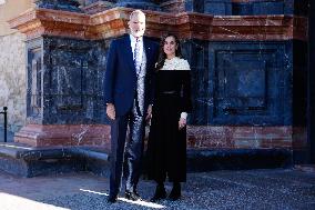 Royals Visit Caravacas de la Cruz - Spain