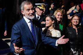 Royals Visit Caravacas de la Cruz - Spain